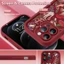 KANGHAR Case for iPhone 12 Pro Case, Cute Mushroom Art Design Soft TPU Shockproof Protective for Women Girls Slim Phone Cover-Wine Red