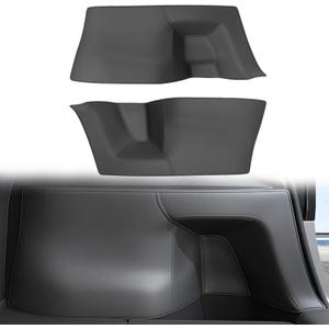 GearUp Rear Trunk Side Protective Cover for Tesla Model Y Juniper 2025 2026 Left & Right Leather Panel Protection Velcro Stick Cargo Side Protect Mat