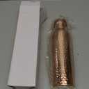 Copper Water Bottle (34oz/1000ml) 100% Pure Handmade Hammered Ayurvedic Pure Copper Vessel for Drinking Heavy Duty & Leak-proof