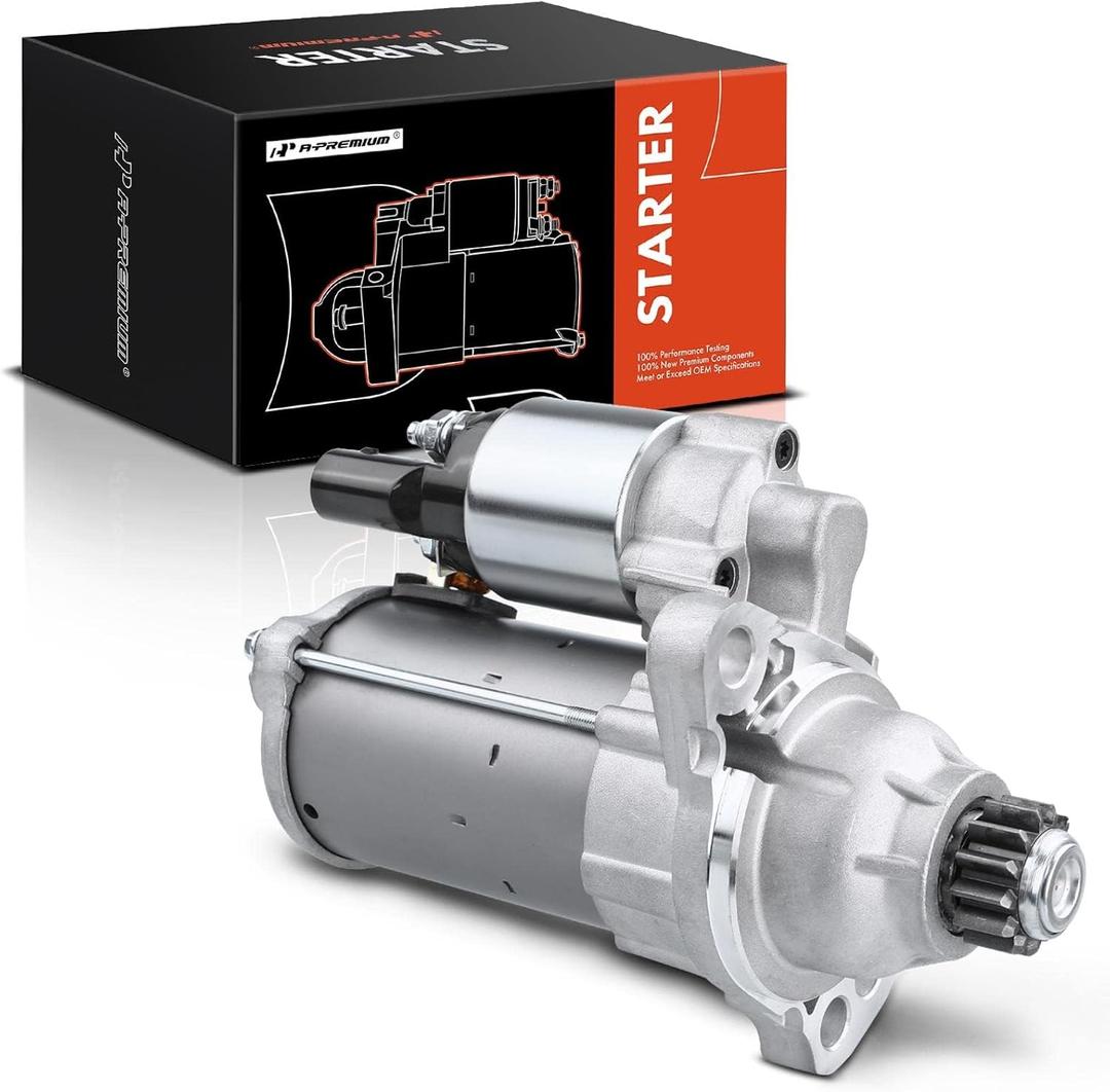 A-Premium Starter Motor Compatible with Volkswagen Jetta 2013-2018, Beetle 2013-2017, Golf 2015-2018, Passat 2014-2020, GTI 2015-2018, Atlas, 1.4L 1.8L 2.0L, 12V 1.1KW 13T CW, Replace# 02M-911-024R