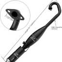 2-Stroke Muffler Exhaust Pipe with Expansion Chamber - Angled Design with Pipe Gasket - Compatible with 47/49cc CAG Daytona Pocket Bikes, Kids Mini Dirt Bike - Easy to Install