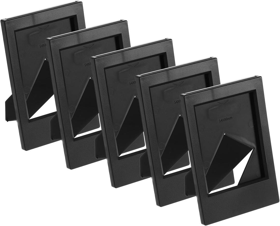 uxcell 5 Pcs Mini Picture Frames 2.4 x 3.6 Inch Rectangle Small Picture Photo Frame Holder for Tabletop Display Photos Paintings Landscape Posters Artwork, Black