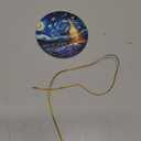 Starry Christmas Tree Ornament – 3.5” Acrylic Ornament with Starlit Sky and Glowing Winter Scene, Unique Holiday Tree Decoration, Gift Box Included