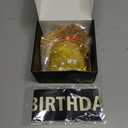 25th Birthday Decorations for Men - Vintage 2001 Birthday Supplies with Banner, Crown, Sash, Cake Topper, Gold 25 Number Balloons, Card with Envelope, 25 Year Old Party Decor Set for Him