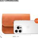 Yellow Full-Grain Leather Mini Pouch - 6 Inch Small Travel Organizer for Women, Cosmetic Jewelry Coin Cable Case