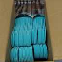 Amazon Basics Kids Velvet, Non-Slip Clothes Hangers for Infant and Toddler, 11.6 inches (for Baby Clothes), Pack of 50, Blue