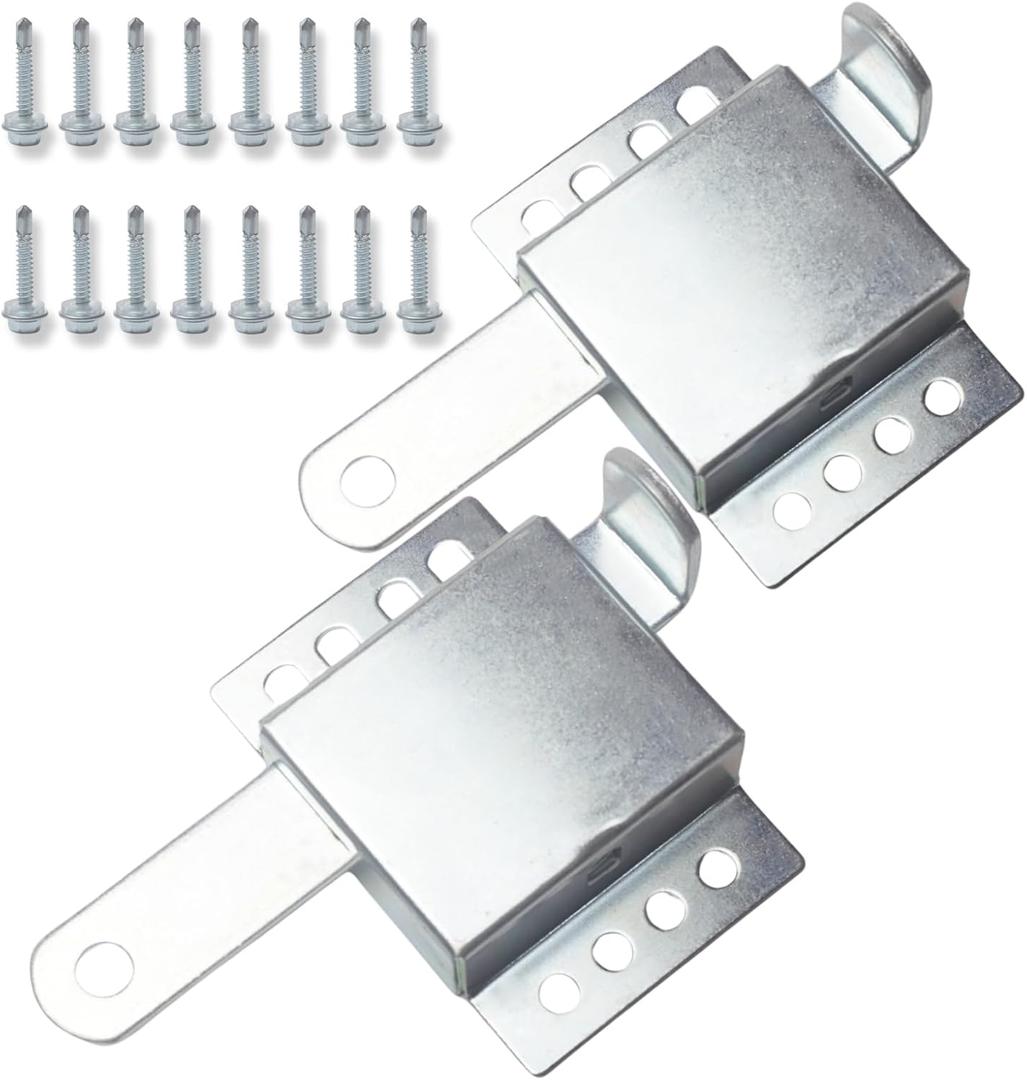 2 Pack Heavy Duty Inside Deadlock, Garage Door Side Lock for Most Garage Door, Galvanized Steel Extra Security Lock, Locking Slide Latch for Manual Open