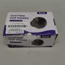 Suction Cup Hooks for Shower, 4 PCS No-Drill Towel Holder for Bathrooms Wall, Glass Door, Mirror, Tiles, Kitchen, Hold Robe & Wreath, Hanging up to 15 lbs  Waterproof & Rustproof, Loofah-Silver