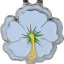 lasuroa Magnetic Golf Ball Marker with Hat Clip, Flower Shape Golf Marker Magnet Cap Hat or Visor Clip Set Sports Bag Decoration Accessories for Women Men Golfer Gift (Green)