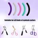 24pcs Eyelash Curler Refills, Eyelash Curler Pads Silicone Rubber Eyelash Curler Replacement Pads Universal Eyelash Curler Makeup Tool Accessories, with Clear Storage Box (Multi Color)