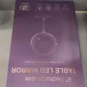 Rocollos 9" Large Lighted Makeup Mirror with 1X/10X Magnification, 4000mAh Rechargeable Vanity Mirror with Height Adjustable & 3 Color Dimmable Lights (9 Inch Chrome)