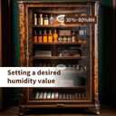 Briidea Electric Humidifiers for Cabinet (10-50 Cubic Ft.), 30% RH~80% RH Humidity Setting Values, Perfect Monitoring Temperature and Humidity, 12V Adapter Power Supply
