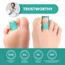 Welnove Hammertoe Corrector - 6 Pack Toe Splints - Soft Gel Toe Straighteners - Realign Bent, Curled, Crooked, Claw, Hammer Toes - Toe Corrector for Men and Women, 3 Different Sizes (Blue)