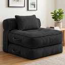 Folding Sofa Bed, Convertible Sleeper Chair with Pillow Foldable Mattress with Back Support, Portable Fold Out Chair Bed Comfy Floor Couch Lounge for Living Room Bedroom Apartment Single