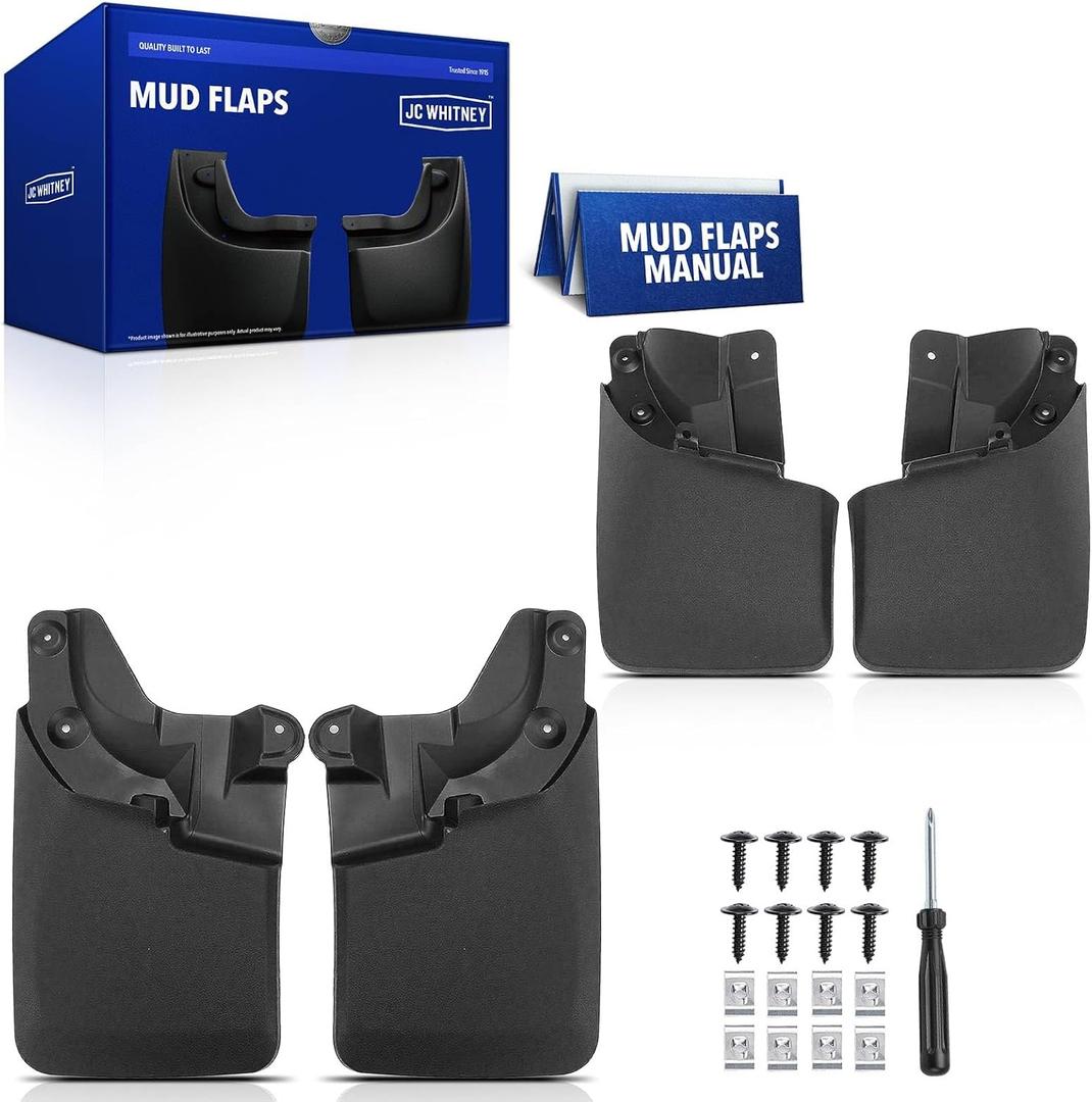 JC Whitney Set of 4 Front and Rear Mud Flaps Splash Guards