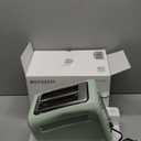 BUYDEEM DT620 2-Slice Toaster, Extra Wide Slots, Retro Stainless Steel with High Lift Lever, Bagel and Muffin Function, Removal Crumb Tray, 7-Shade Settings,Cozy Greenish