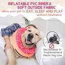 Supet Inflatable Dog Cone Collar Alternative After Surgery, Doggie Neck Donut Collar Recovery ECollar, Soft Dog Cone for Small Medium Large Dogs