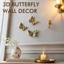 GUSFREUD 3D Butterfly Wall Decor Set Resin Wall Decorations for Living Room, Bedroom, Garden, Yard, Outdoor and Gallery Walls - Antique Copper - Set of 3