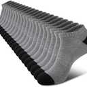 COOVAN 10 Pairs Mens Cushion Ankle Socks Men 10 Pack Low Cut Comfort Breathable Casual Socks