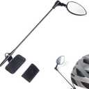 Bike Helmet Mirror 360 Degree Adjustable Rotatable Cycling Rear View Mirror Lightweight for Cycling