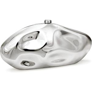Acrylic Clutch Purse for Women Irregular Shell Evening Handbag for wedding party (Shiny Silver)