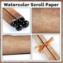 gisgfim 6Pcs Blank Scroll Paper with Wood Rods 7x15-3/4Inch Small Blank Old Paper Scrolls to Write on Long Christmas Vintage Wedding Vows Joke Watercolor Parchment for Writing Drawing Xmax Invitation
