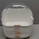 NestOrganix Makeup Organizer Skincare Organizers  Cosmetic Display Cases with Transparent Cover, SkinCare Organizers for Bathroom Countertop, Bedroom Vanity Desk, Lipstick Organizer, White