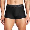 Under Armour Men's Performance Tech Trunk Boxerjock Brief Underwear, 3" Inseam, All-Day Comfort & Ultra-Soft, 3-Pack (Black, M)
