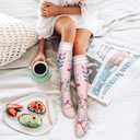 6 Pack Copper Compression Socks for Women and Men Circulation-Best Support for Medical,Running,Nursing,Athletic, D-assorted11-flowers, Small-Medium