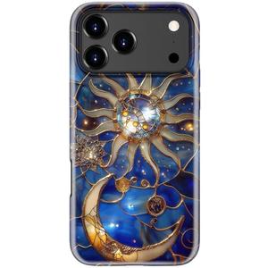 STARVIP for iPhone 17 Pro Case Cute - Wireless Charging Compatible - Dual-Layer Hard Shell + Silicone Cover - Aesthetic Protective Phone Case for Women - Astral Mystique