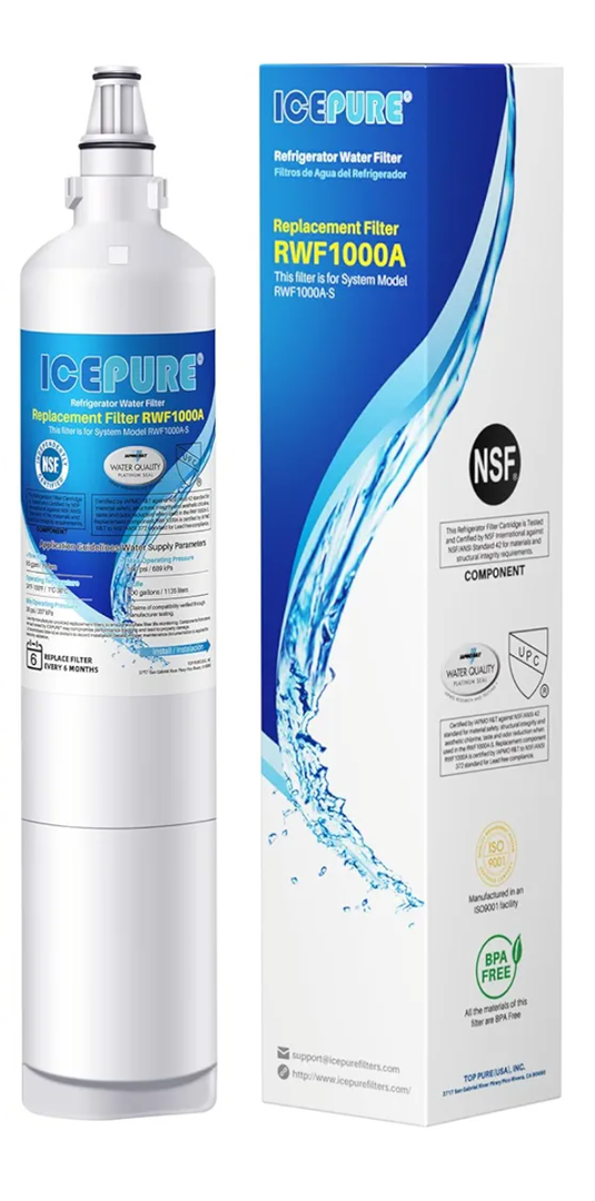 ICEPURE 5231JA2006A Replacement for LG LT600P, KENMORE 9990, 5231JA2006B, KENMORECLEAR 46-9990, 5231JA2006A-S, WFC2001, LSC27931ST, LFX25960ST, FML-2,RWF1000A Refrigerator Water Filter