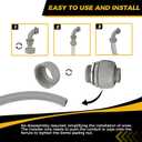Conduit Connectors, 1 Inch Liquid Tight Connector NPT Non-Metallic for PVC Electrical Flexible Conduit Fittings, 5 Straight and 5 Angle 90 Degree, UL Listed, Grey (10-Pack)