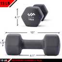 JFIT Dumbbell Pairs or Sets Neoprene & Vinyl Coated Hand Weights for Home Gym, Strength Training, Aerobics, Cardio Exercise and Fitness