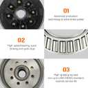 12" x 2" Trailer Brake Drum Kit 8 on 6.5" Bolt Circle, 8-Lug with 9/16 Stud for 7K 7,000lbs Load Trailer Axle