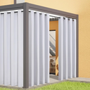 Outdoor Curtains for Patio Waterproof - Weatherproof Porch & Gazebo Curtains, Grommet Top and Tab Bottom Drape,2 Panel, 52" W x 84" L, White