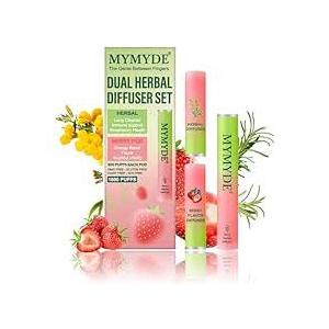 MYMYDE Mullein Herbal Diffuser Scent -Thyme & Mint & Strawberry for Daily & Relaxation - Non-Electronic Personal Fragrance Accessory - 1500+Uses (Upgraded to Double Flavor)