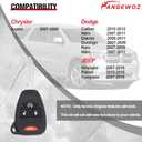 Keyless Entry Remote Kit 4 Button Compatible with Chrysler, Compatible with Dodge, Compatible with Jeep Models (OHT692427AA/OHT692413AA)