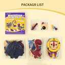 3 x HENUIE Art Craft Activity Toys for Kids, DIY Foam Felt Kits, Make Your Own Animals Puzzles Decoration Pendant, Birthday Gifts for Boys & Girls Ages 4, 5, 6, 7,8 Year Old owl, Lion, Dinosaur