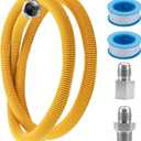 48" Flexible Gas Line Hose - Compatible with Dryer, Stove, Range & Water Heater | Stainless Steel Gas Range Connector Kit | 5/8" OD Line(1/2" ID) with 1/2" FIP & 1/2" MIP Fittings by TOMOON