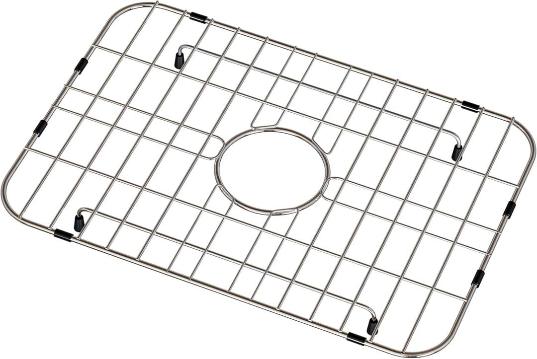Sink Grid 18" X 12-1/2", Centered Drain with Corner Radius 1-1/2" Stainless Steel Material for Sink (18 X 12" Centered Drain)