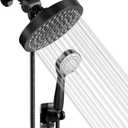 Shower Head With Handheld Combo, 6 Inch High Pressure Rainfall Showerhead With Hand Held 70 Inch Hose for Bath - Adjustable Swivel Shower Head Spray Anti-leak Nozzles - Universal Fit (2.5 GPM, Brush Nickel)