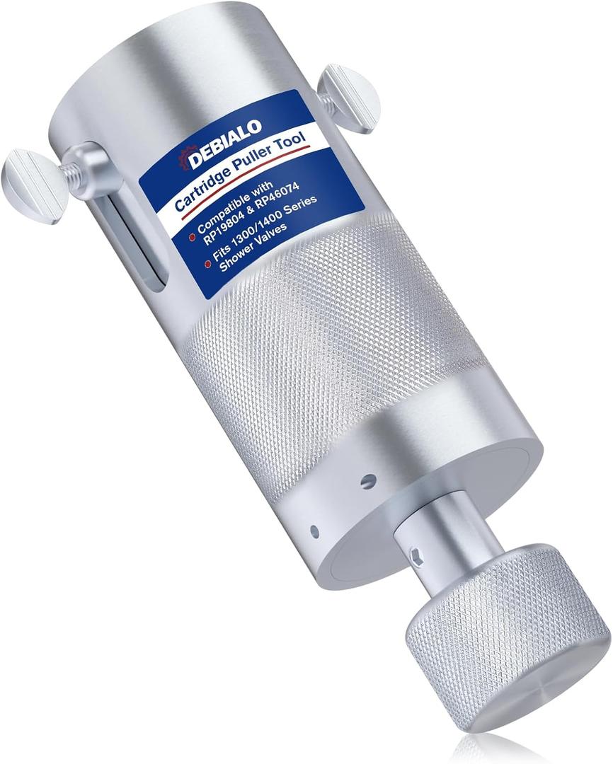 Cartridge Removal Tool Compatible with Delta Tub & Shower Faucets, Fits 1300/1400 Series RP46074&RP19804 Cartridges, Heavy-Duty Reusable Steel Puller Extractor, Damage-Free DIY Valve Repair