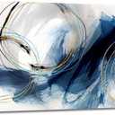 Wall Art Canvas Abstract Art Paintings Blue Fantasy Colorful Graffiti on White Background Modern Artwork Decor for Living Room Bedroom Kitchen 24x16in