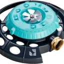 Spot Watering Sprinkler 400001, Decorative Turret Style, Adjustable to 9 Spray Patterns on Metal Base by New England Garden Tools