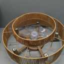 Rattan Boho Ceiling Fan with Light Flush Mount Low Profile 20 Inch
Caged Ceiling Fans with Light and Remote Control 6 Speeds for Bedroom,Nursery,Living Room,E26 Base(Brown)