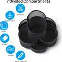 Topwey Pen Holder for Desk, 360 Rotating Pencil Holder, Cup Holder for Desk Office, Desk Organizers and Accessories in Black