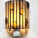 Tiffany Glass Night Light, HMJ7004, Stained Glass Bedroom Study Night Light, Size: 5"*5"*6"