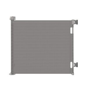 Retractable Baby Gates for Stairs, Mesh Dog Gate for Doorways, 33.6" Tall, Expands to 55" Wide,Pet Safety Essential Fit for Baseboards, Wide Toddlers Gates for Hallways, Indoor & Outdoor,Grey (Gray)