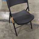 Amazon Basics Sturdy Foldable Plastic Chair, Portable, 350-Pound Capacity, Black, 6-Pack