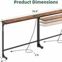 Simple Trending Behind the Couch Table with Outlet, 78.8 Inch Console Table, 5.9"D x 78.8"W x 35.3"H